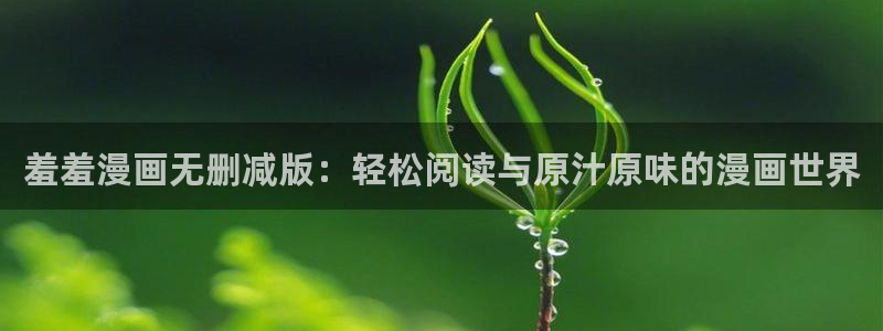 age樱花动漫：羞羞漫画无删减版：轻松阅读与原汁原味的漫画世界